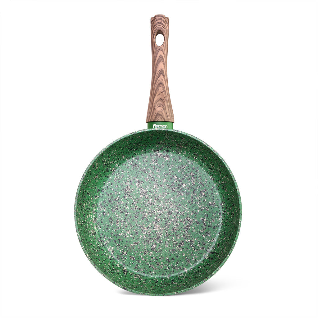 Fissman Deep Frying Pan Malachite 28x7cm With Induction Bottom (Aluminium With Non-Stick Coating)