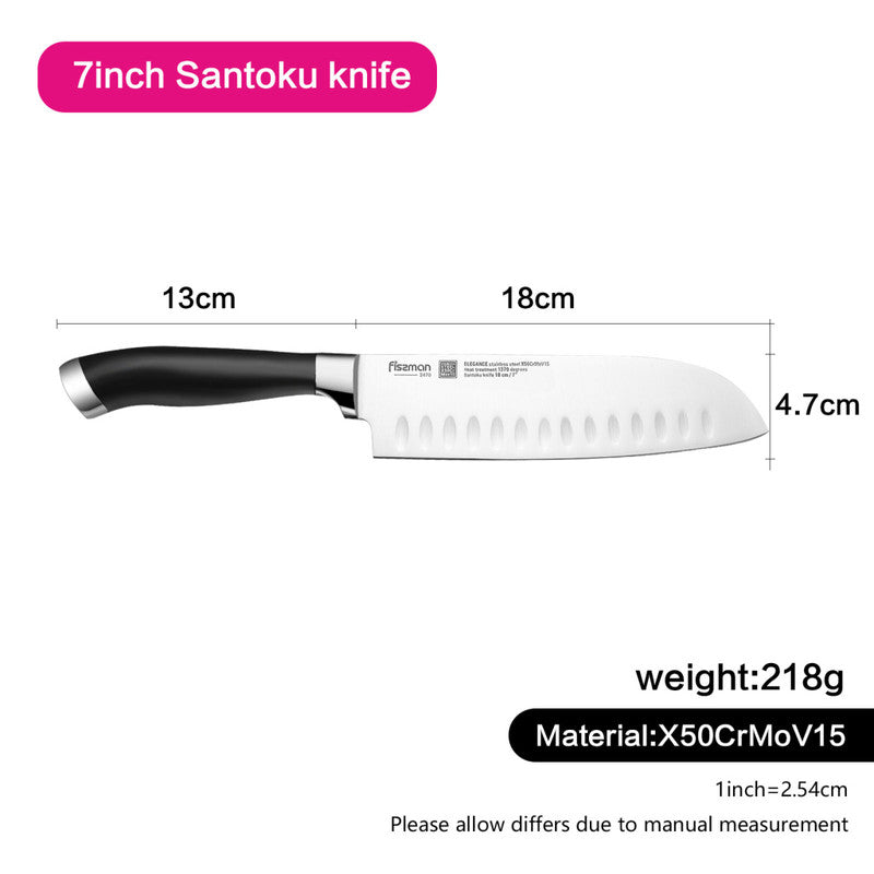 Fissman 7'' Santoku Knife Elegance (X50crmov15 Steel)