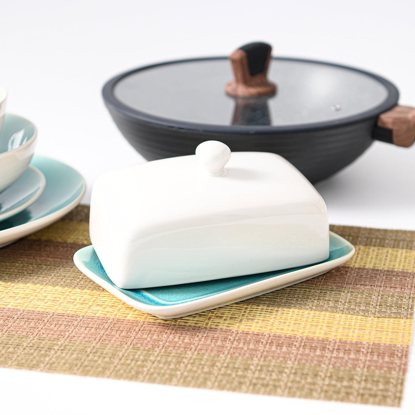 Fissman Butter Dish Celine 20x10.5cm (Ceramic) Azure