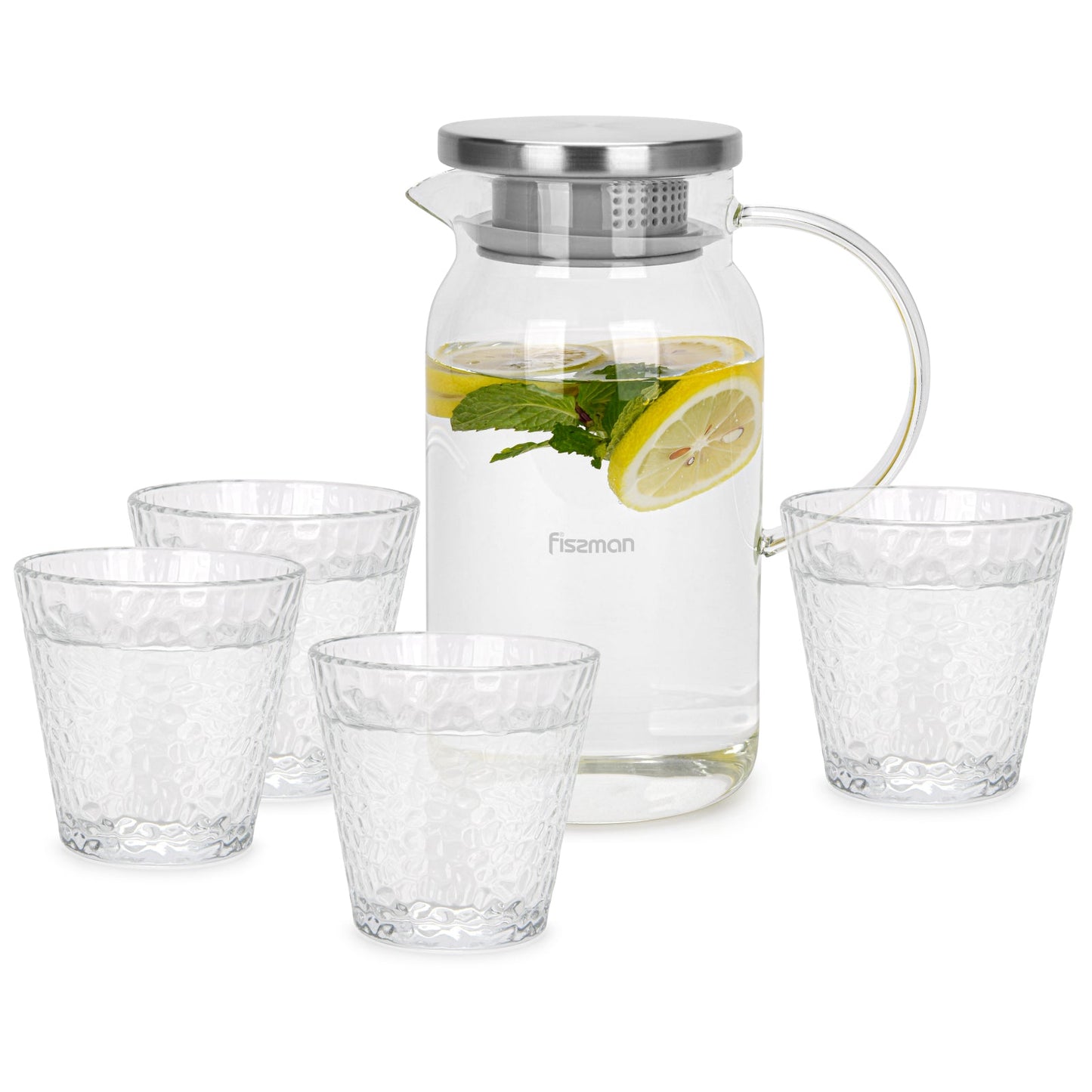 Fissman 5pcs Drinking Set 4 Persons (Borosilicate Glass)
