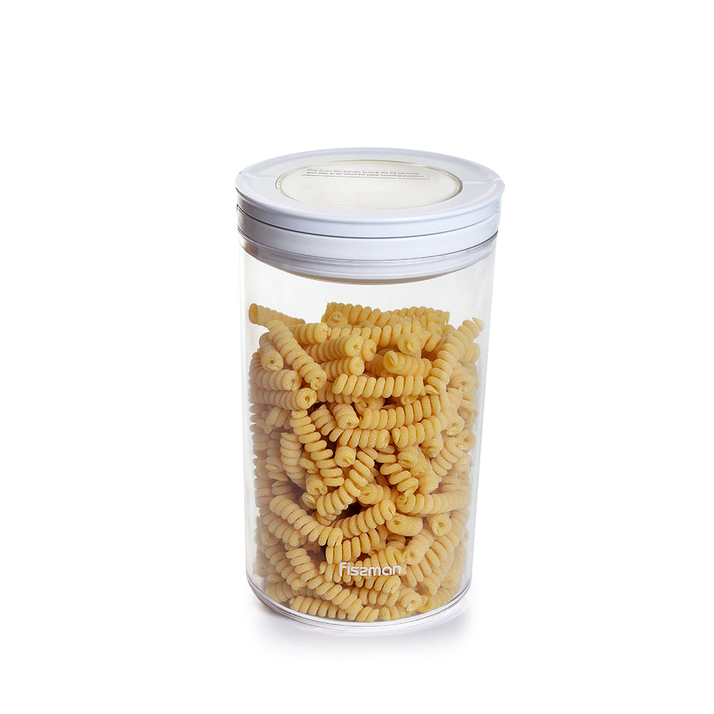 Fissman Round Flip Lock Food Storage Container 10x17cm/1.0 L (Plastic)
