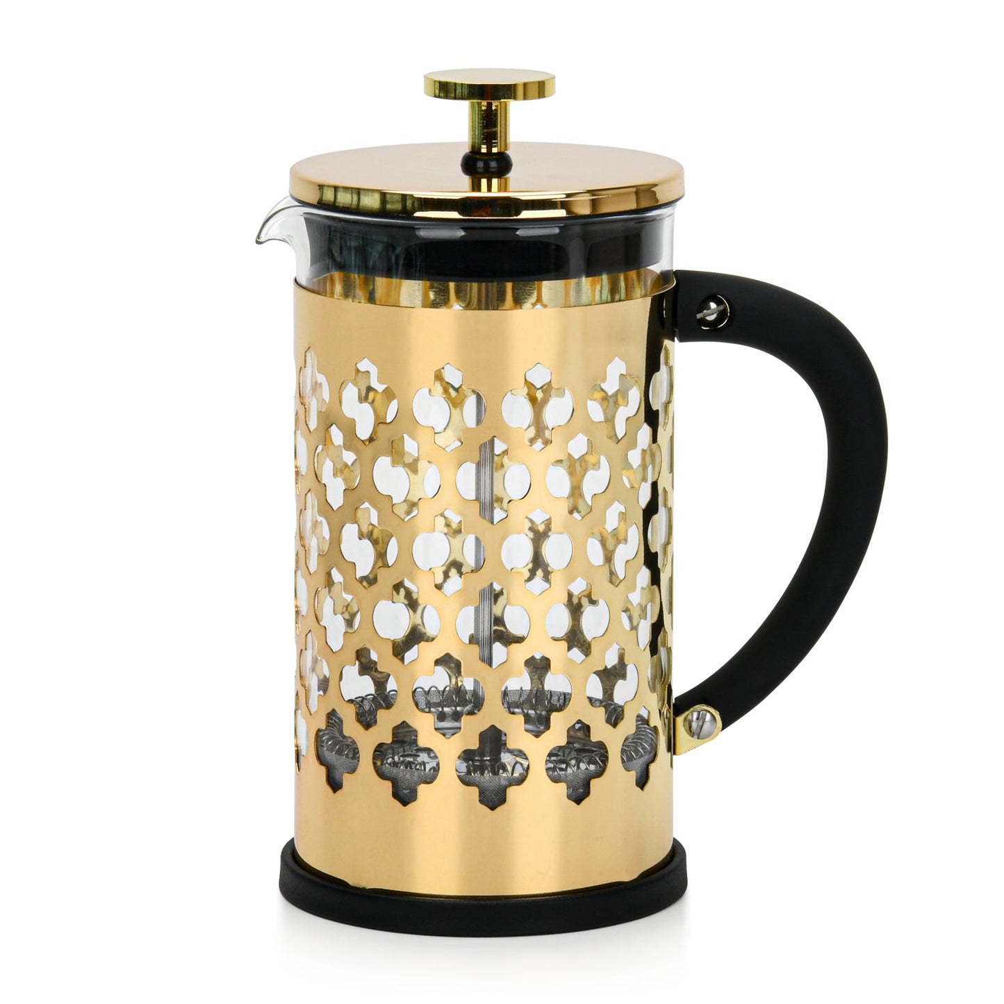 Fissman French Press Coffee Maker 600ml With Gold Electroplating