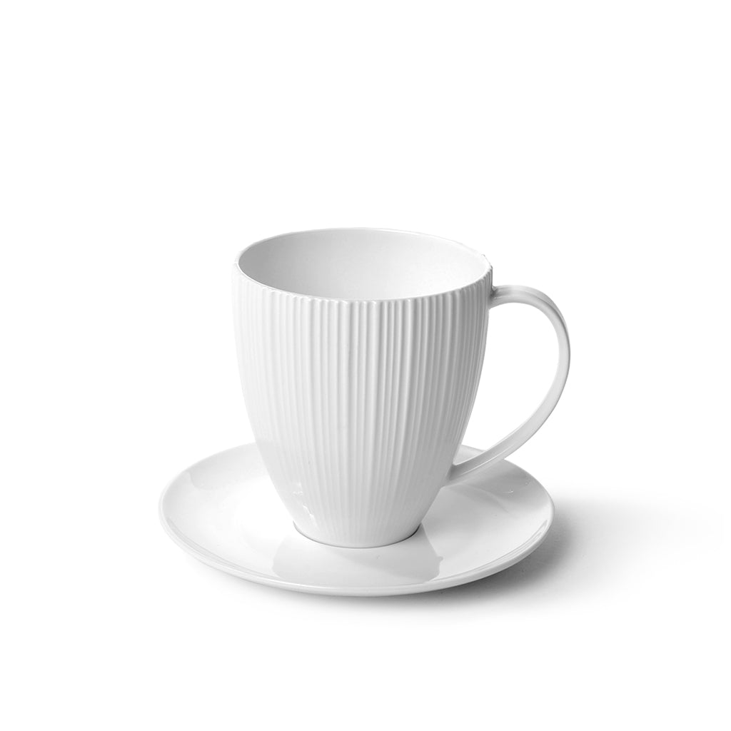 Fissman Mug And Saucer Elegance White 400ml (Porcelain)