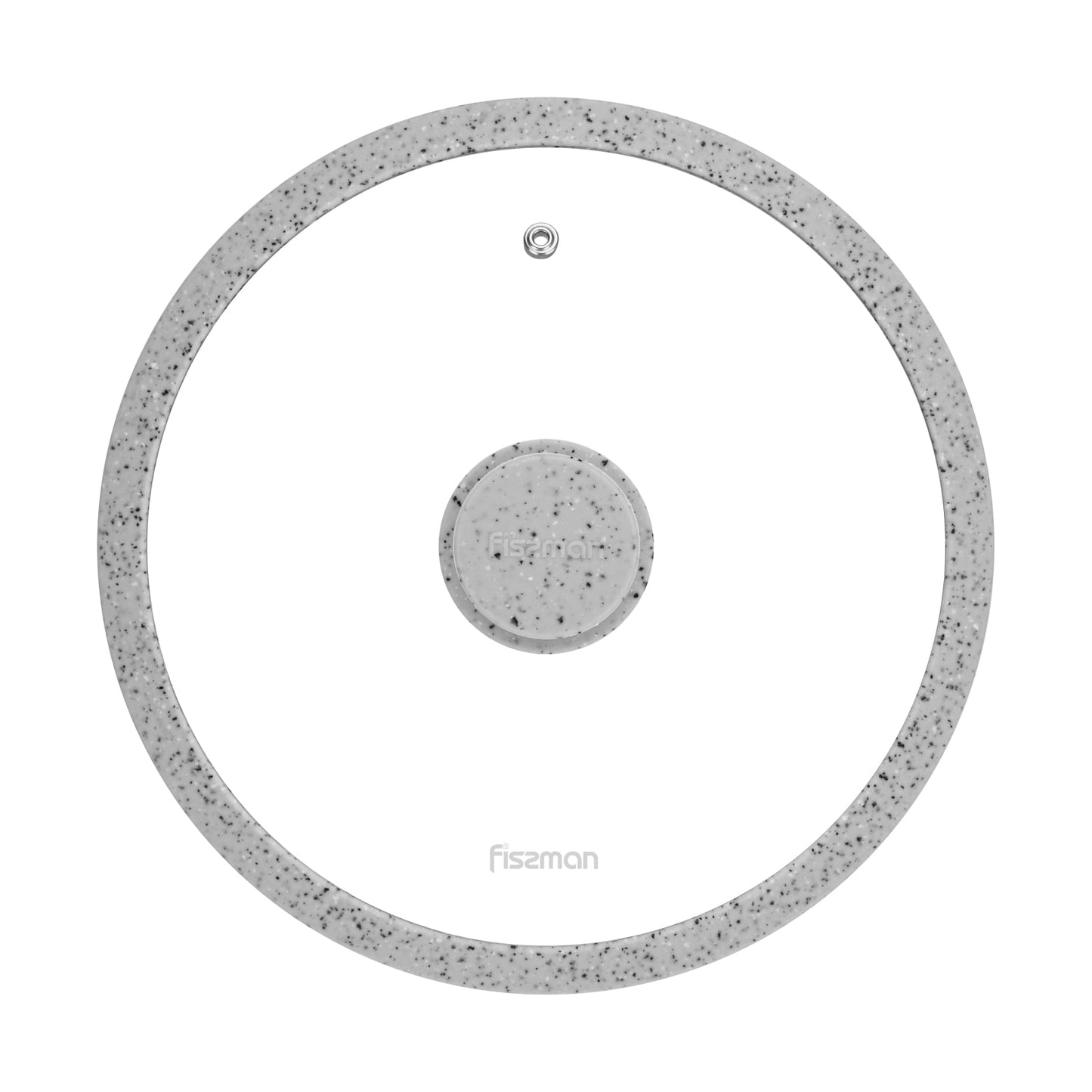 Fissman Lid Arcades 24cm With Light Grey Marble Silicone Rim (Glass)