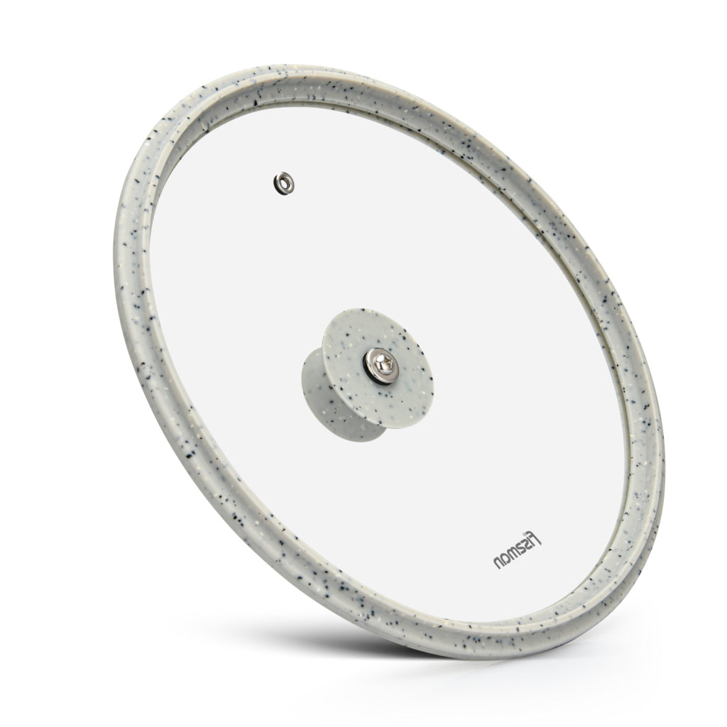 Fissman Lid Arcades 26cm With Light Grey Marble Silicone Rim (Glass)