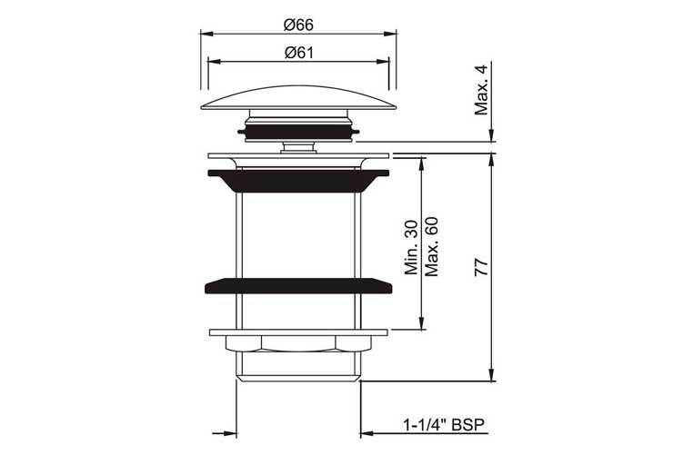 CLICK CLACK WASTE (ALD-CHR-727)