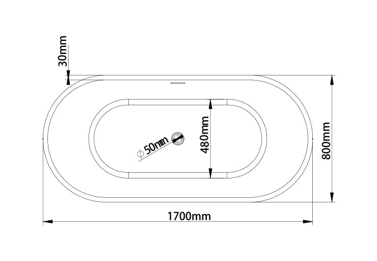 BATHTUB (MH-9203-1600X750X580mm)