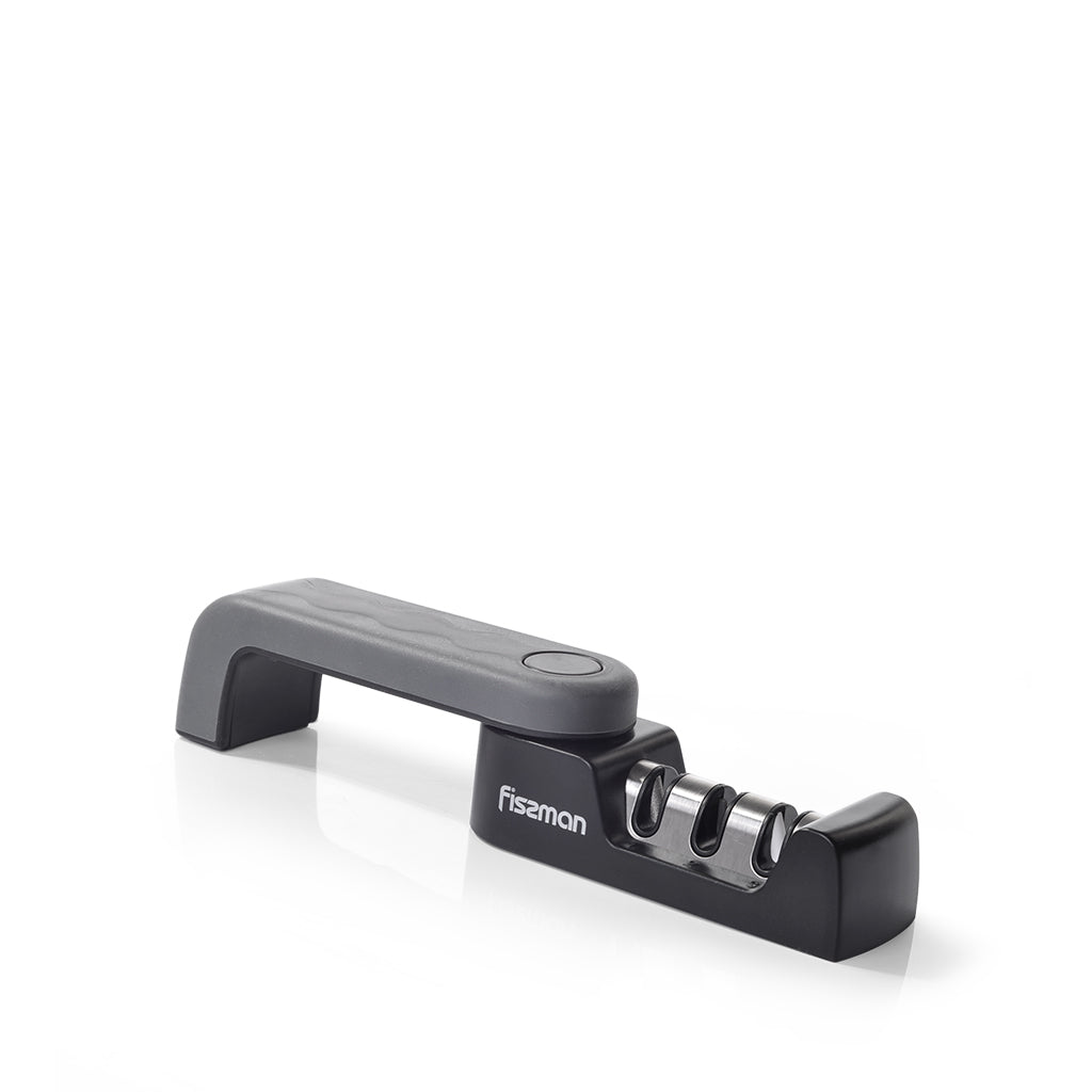 Fissman Foldable Knife Sharpener 14x4x4.5cm For Three-Step Sharpening (Diamond. Carbide. Ceramic)