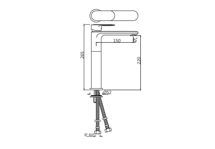 Single Lever High Neck Basin Mixer