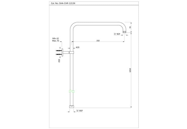 Exposed Shower Pipe (SHA-CHR-1211N)