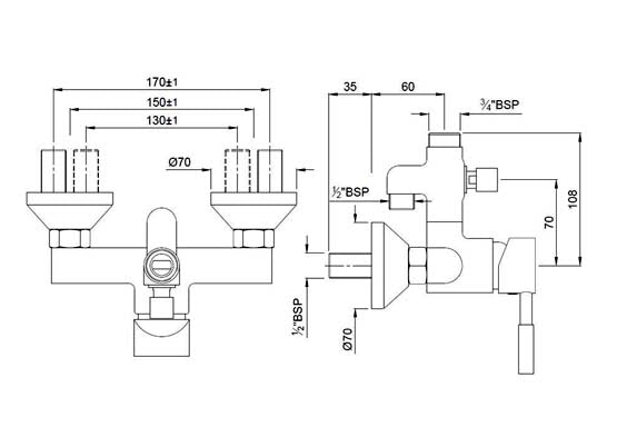 Single Lever Shower Mixer (SOL-CHR-6145)