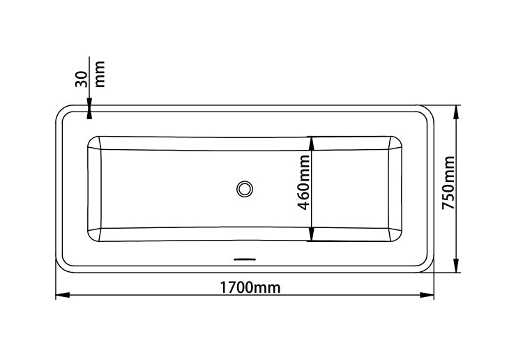 BATHTUB (MH-9209-1700X750X580mm)