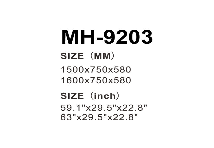 BATHTUB (MH-9203-1500X750X580mm)
