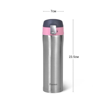 Fissman Double Wall Vacuum Travel Mug 420ml (Stainless Steel)