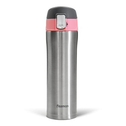 Fissman Double Wall Vacuum Travel Mug 420ml (Stainless Steel)