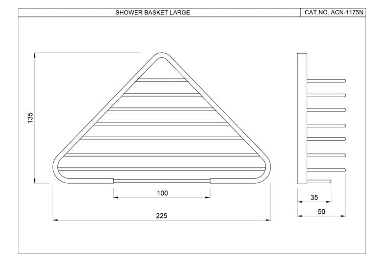 CORNER SHOWER BASKET (ACN-CHR-1175N)