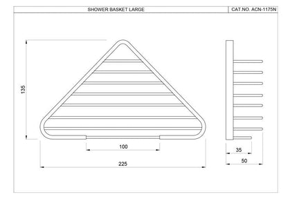 CORNER SHOWER BASKET (ACN-CHR-1175N)