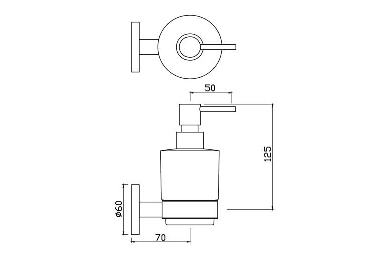 SOAP DISPENSER WITH GLASS BOTTLE (ACN-CHR-1135N)