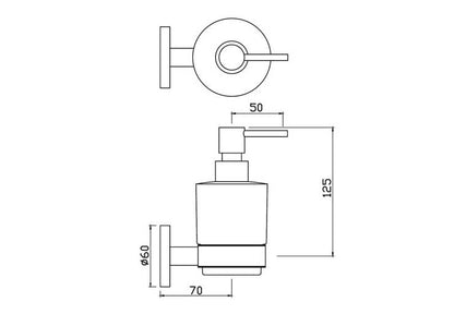 SOAP DISPENSER WITH GLASS BOTTLE (ACN-CHR-1135N)