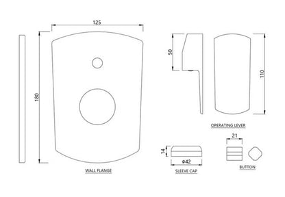 Exposed Part Kit of Single Lever In-wall Diverter