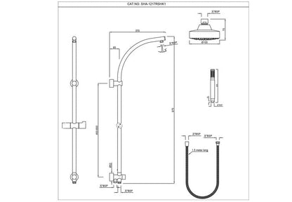 EXPOSED SHOWER PIPE WITH DIVERTER