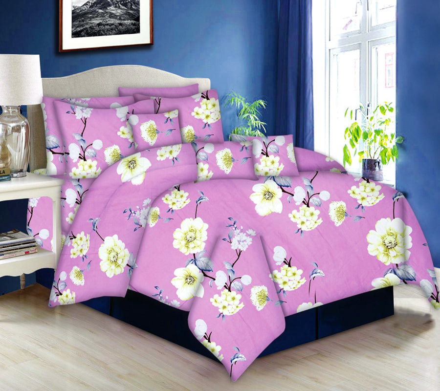 KING COMFORTER 6 PCS SET - PINK (MH-K6CF-180TC-PRNT)